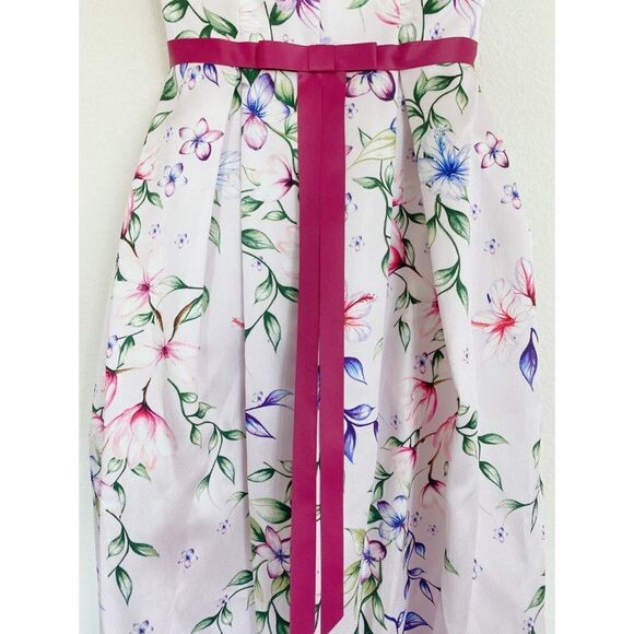 Marchesa Strapless Printed Mikado Corseted Dress - Picture 10 of 12